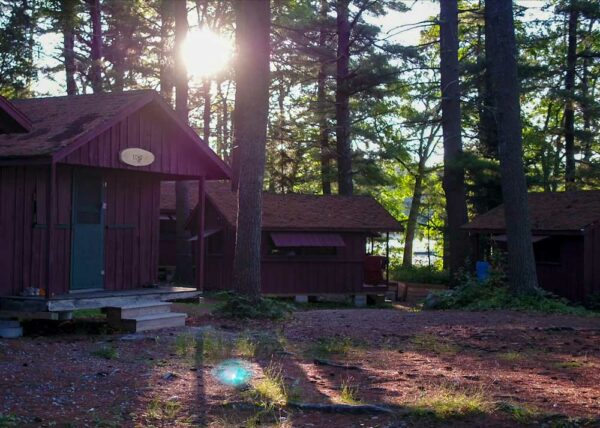 Cabins at sunrise