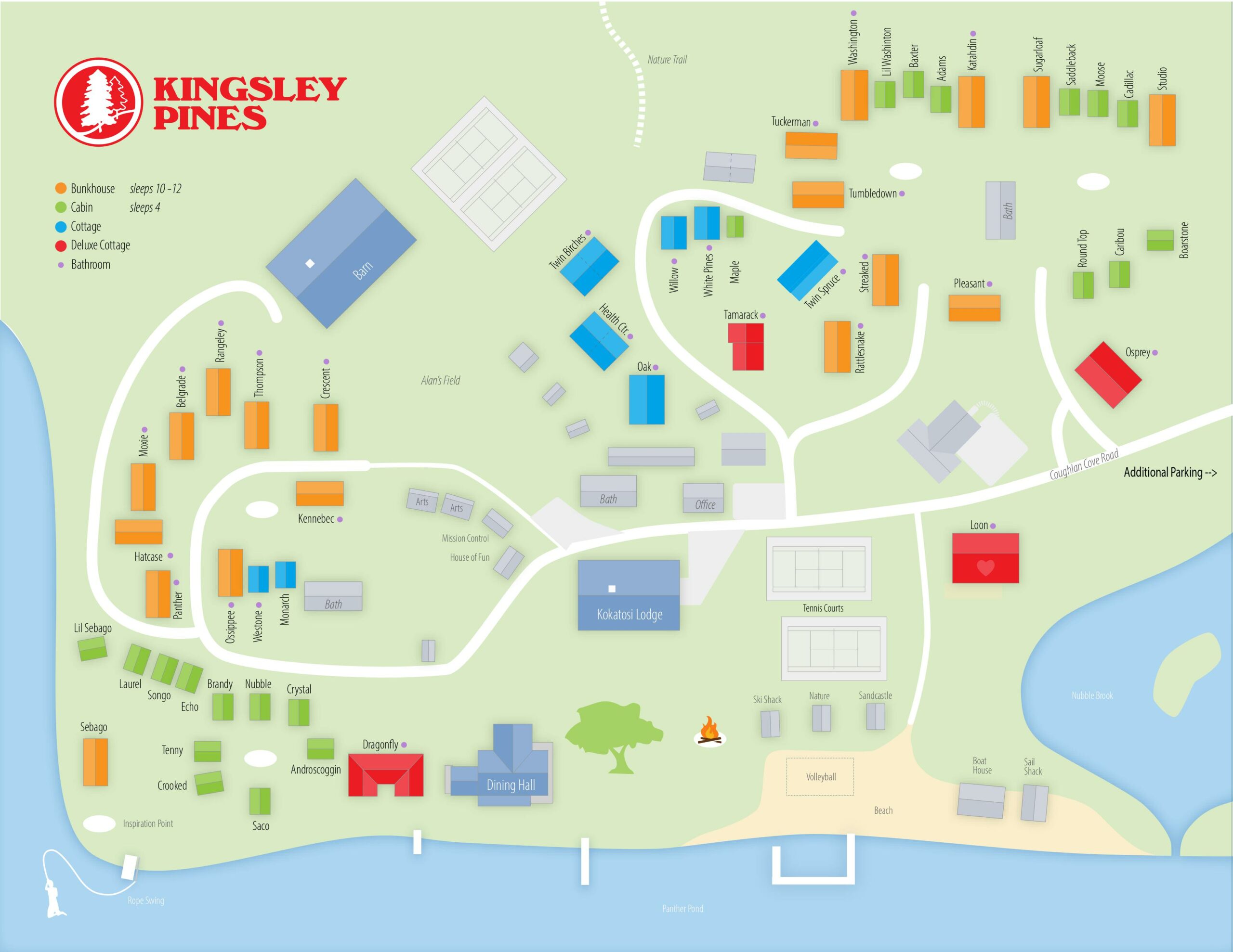 Kinglsey Pines Camp Interactive Weddings Map