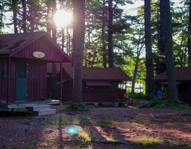 Cabins at sunrise