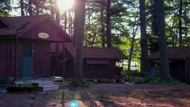 Cabins at sunrise